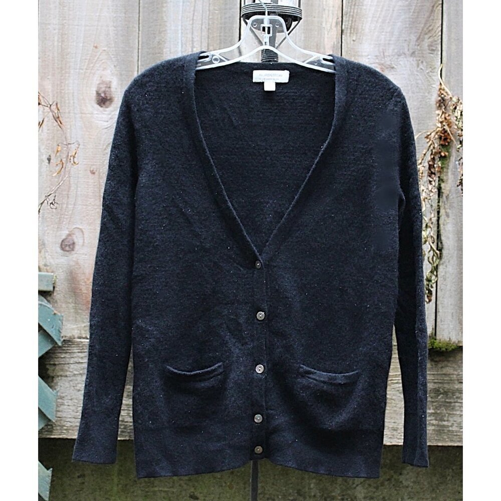 Nordstrom Collection - 100% Cashmere Button Front Cardigan in Thatched Weave, XS
